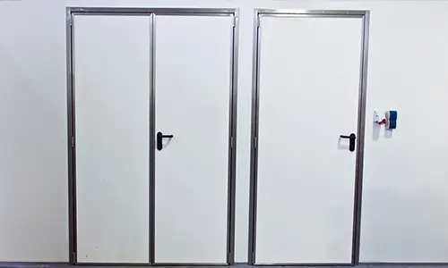 Puerta doble de acero inoxidable